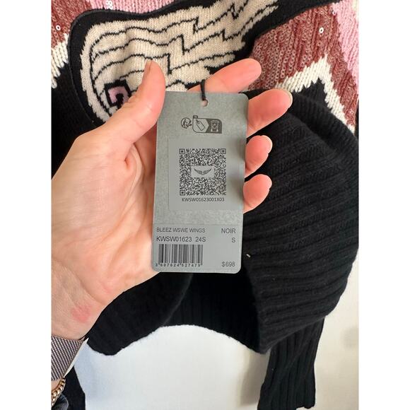 Zadig & Voltaire Bleez Wings Cashmere/Merino Sweater NWT Small - Picture 8 of 8
